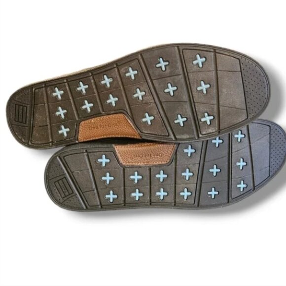 New Mens Grey Black Stripe Toms Canvas Shoe Loafers Boat Walking Leather Paseos - Picture 3 of 6